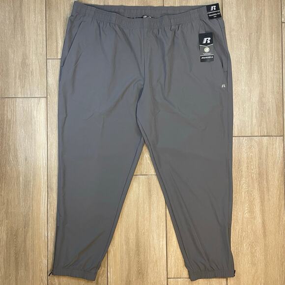 Russell Athletic RSL Woven Joggers Mens 3XL Gray Stretch Dri-Power 360 Pants NWT - Picture 1 of 13